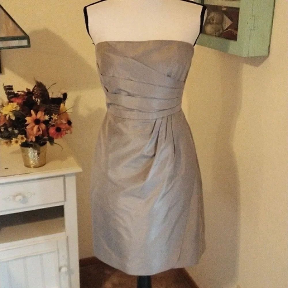 J. Crew Strapless Silk Dress